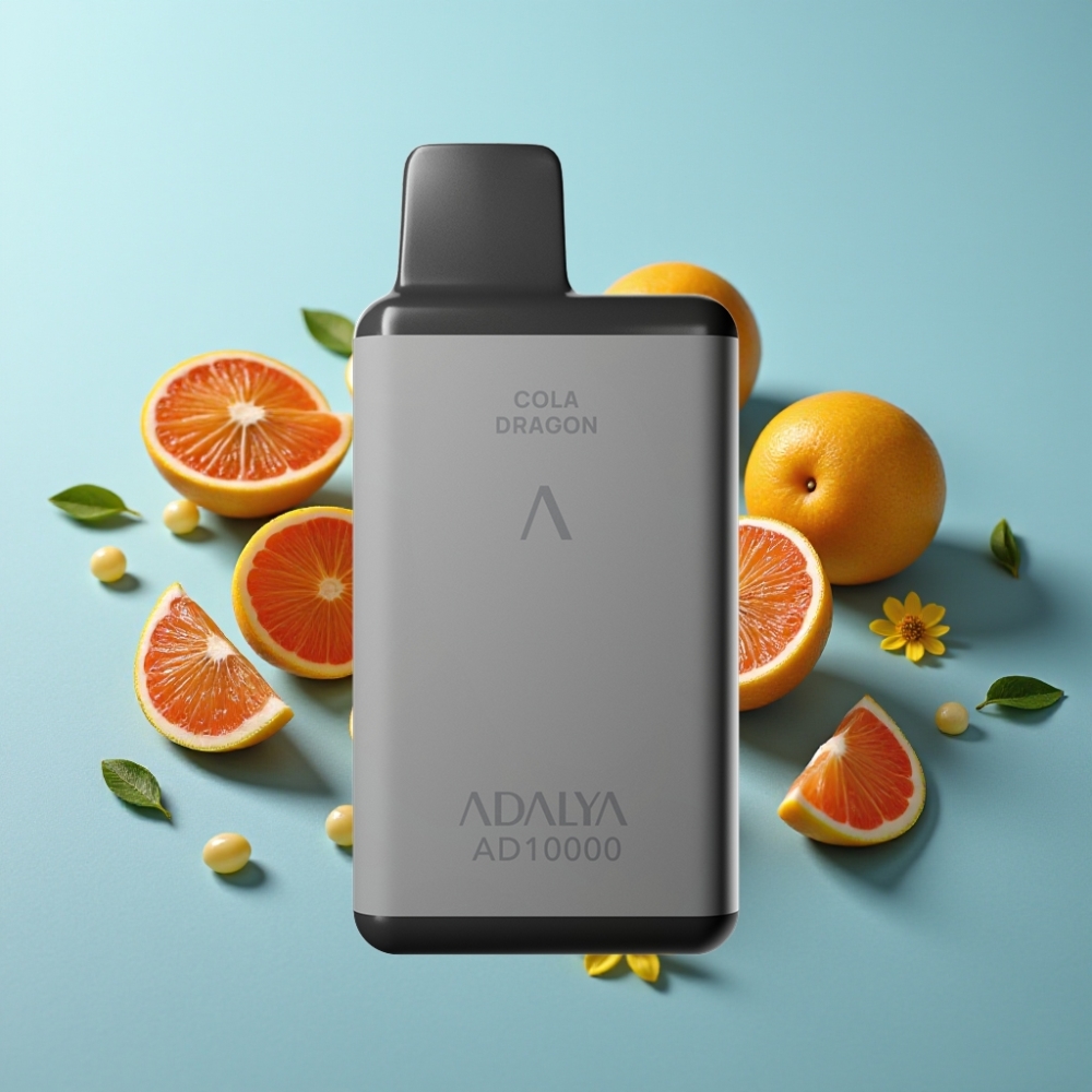 Adalya AD 10000 Puffs Disposable Vape Сребристосив USB-C 14 мл