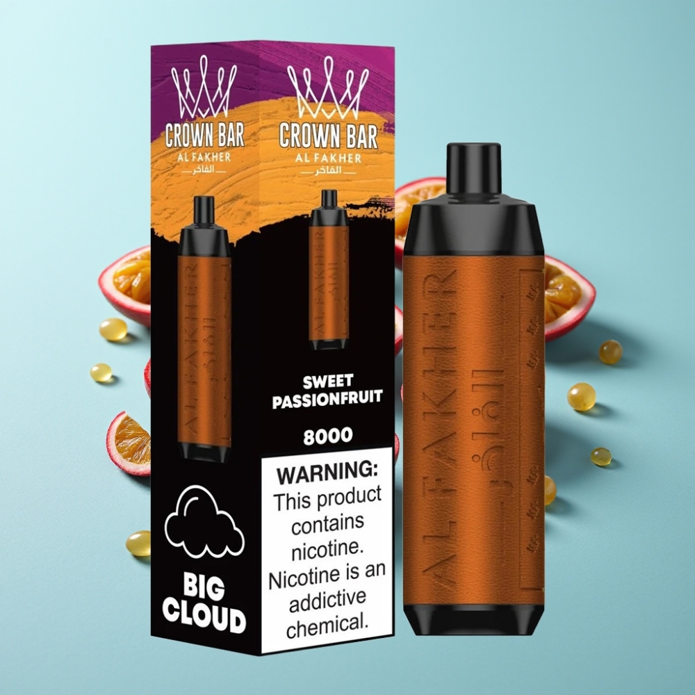 Al Fakher Crown Bar 8000 Crystal Дисапозейбъл Vape Сладък Паслен  600mAh