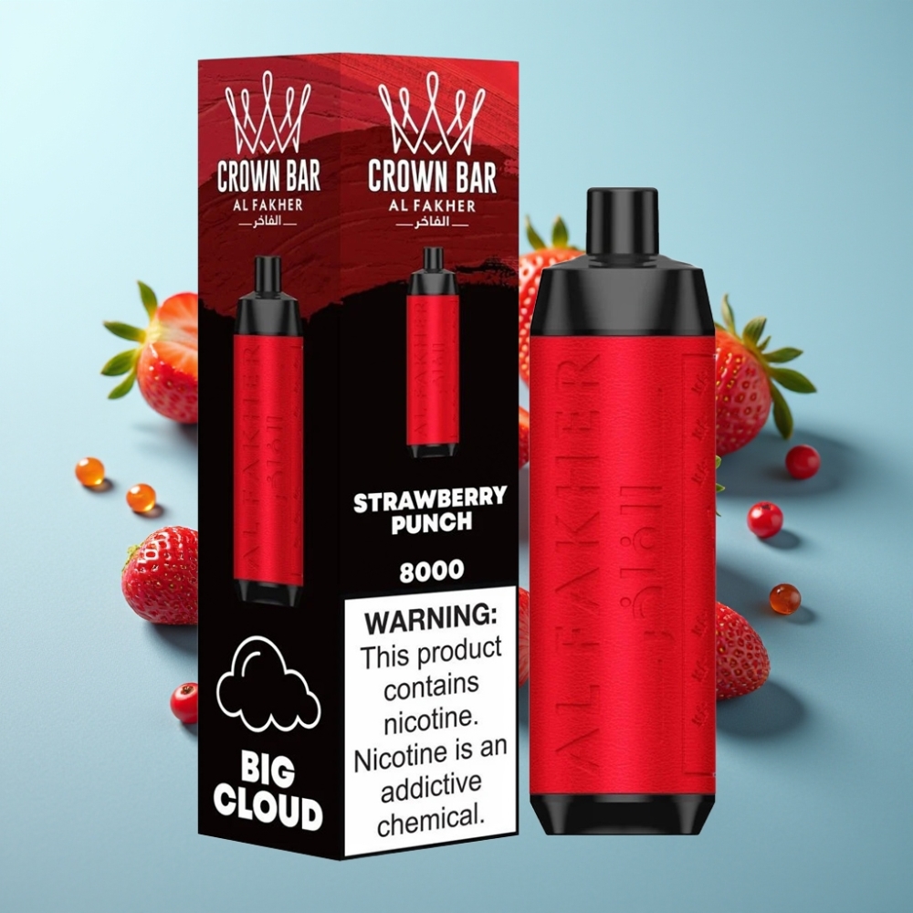 Al Fakher Crown Bar 8000 Кристал Диспозейбъл Вейп Ягодов Удар 600mAh USB-C