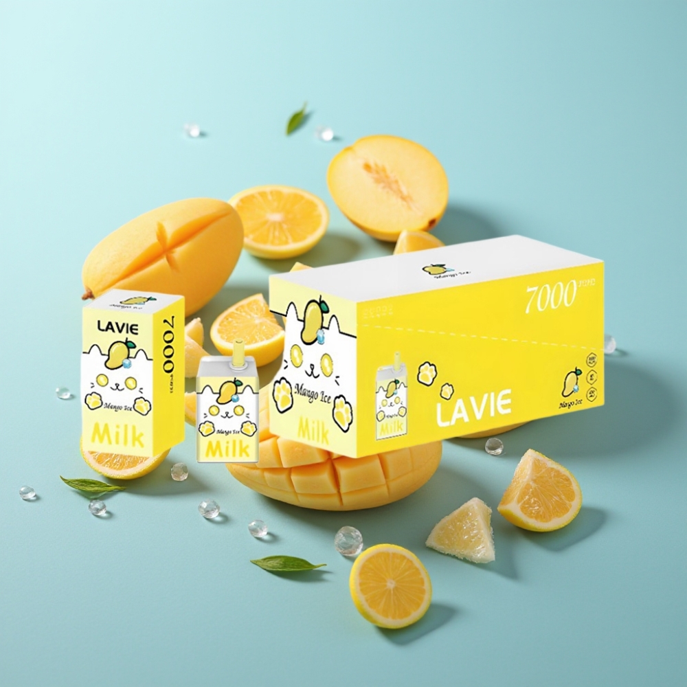 LAVIE Milk 7000 Пуфове Манго Лед Disposable Vape 16ML 5 Nicotine
