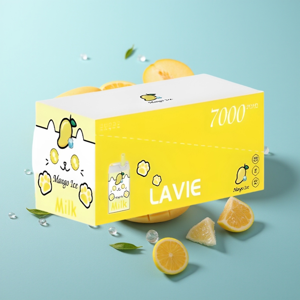 LAVIE Milk 7000 Пуфове Манго Лед Disposable Vape 16ML 5 Nicotine