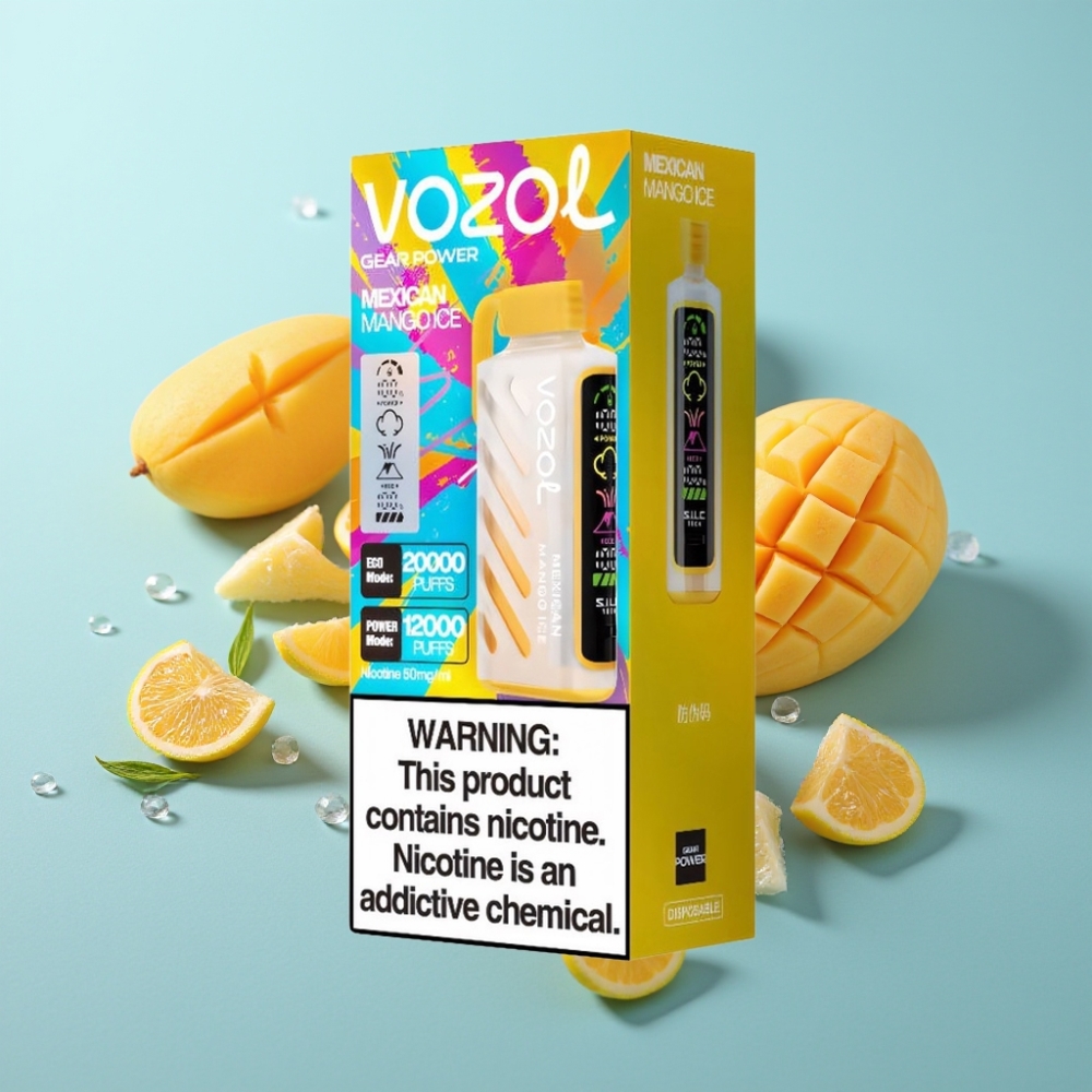 VOZOL Gear Power 20000 Пуфове Dual Mesh Coil Мексиканско Манго Лед