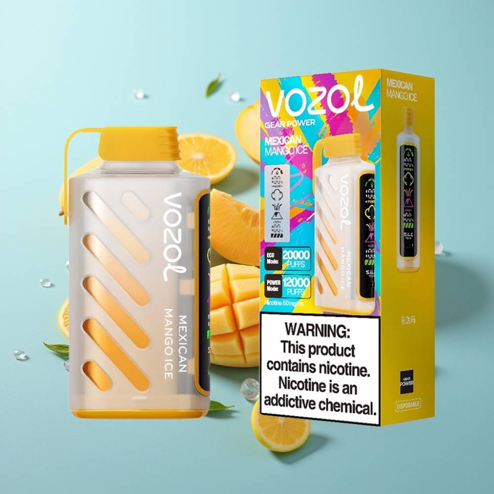 VOZOL Gear Power 20000 Пуфове Dual Mesh Coil Мексиканско Манго Лед