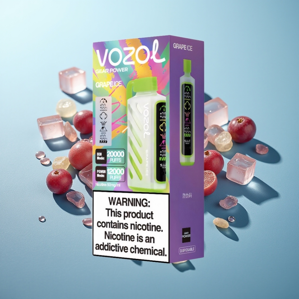 VOZOL Gear Power 20000 Пуфса SiLC Tech Dual Mesh Грейп Айс