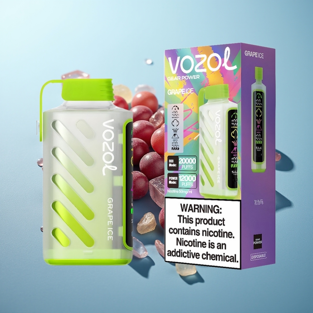 VOZOL Gear Power 20000 Пуфса SiLC Tech Dual Mesh Грейп Айс