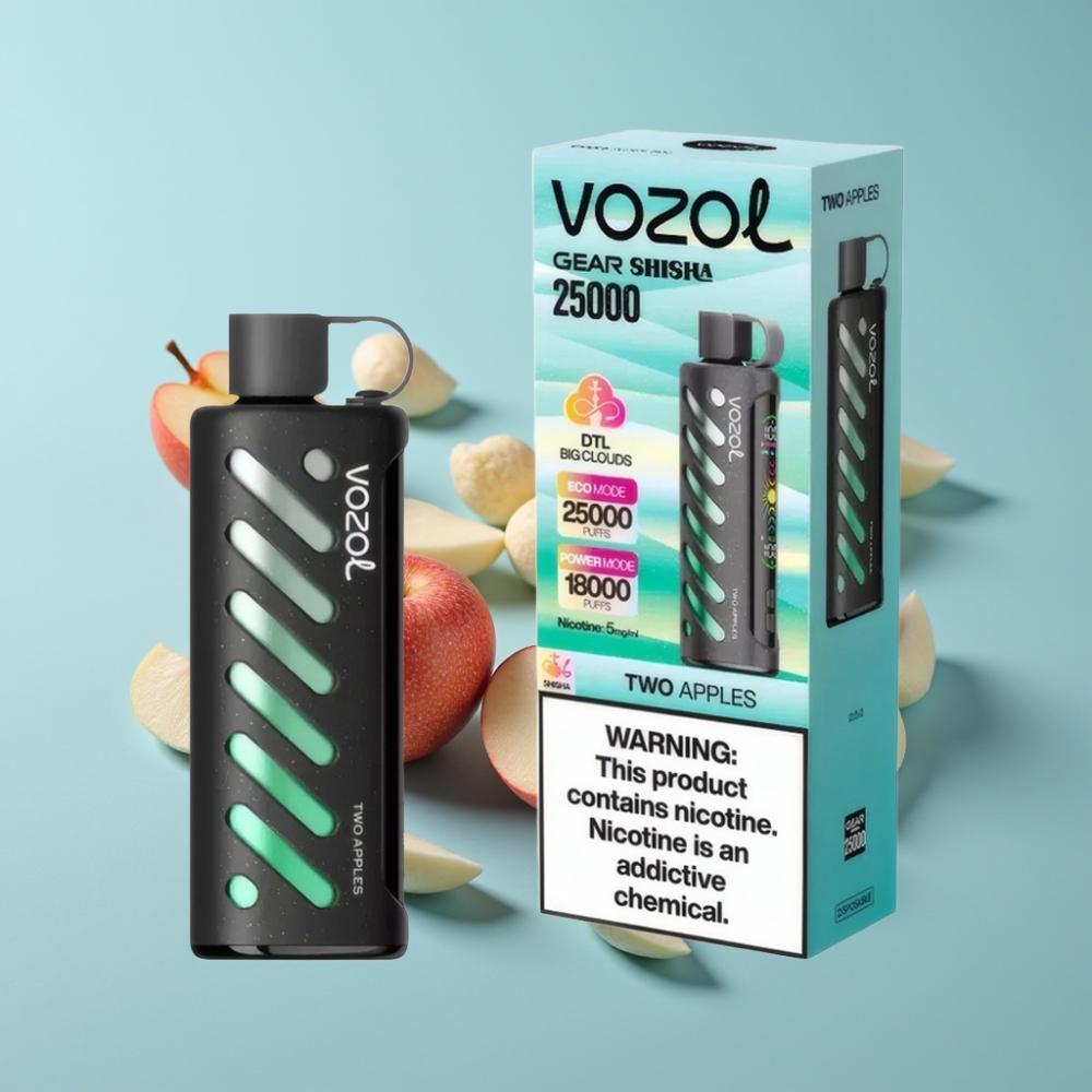 VOZOL Gear Shisha 25000 Puffs Dual Mesh Две Ябълки 5mg/ml 1000mAh