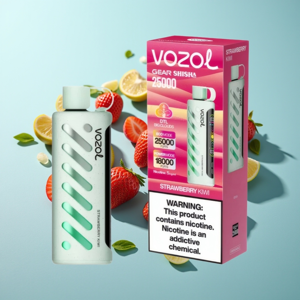 VOZOL Gear Shisha 25000 Пуфове Ягода Киви Dual Mesh SiLC Tech