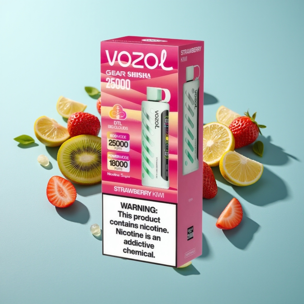 VOZOL Gear Shisha 25000 Пуфове Ягода Киви Dual Mesh SiLC Tech
