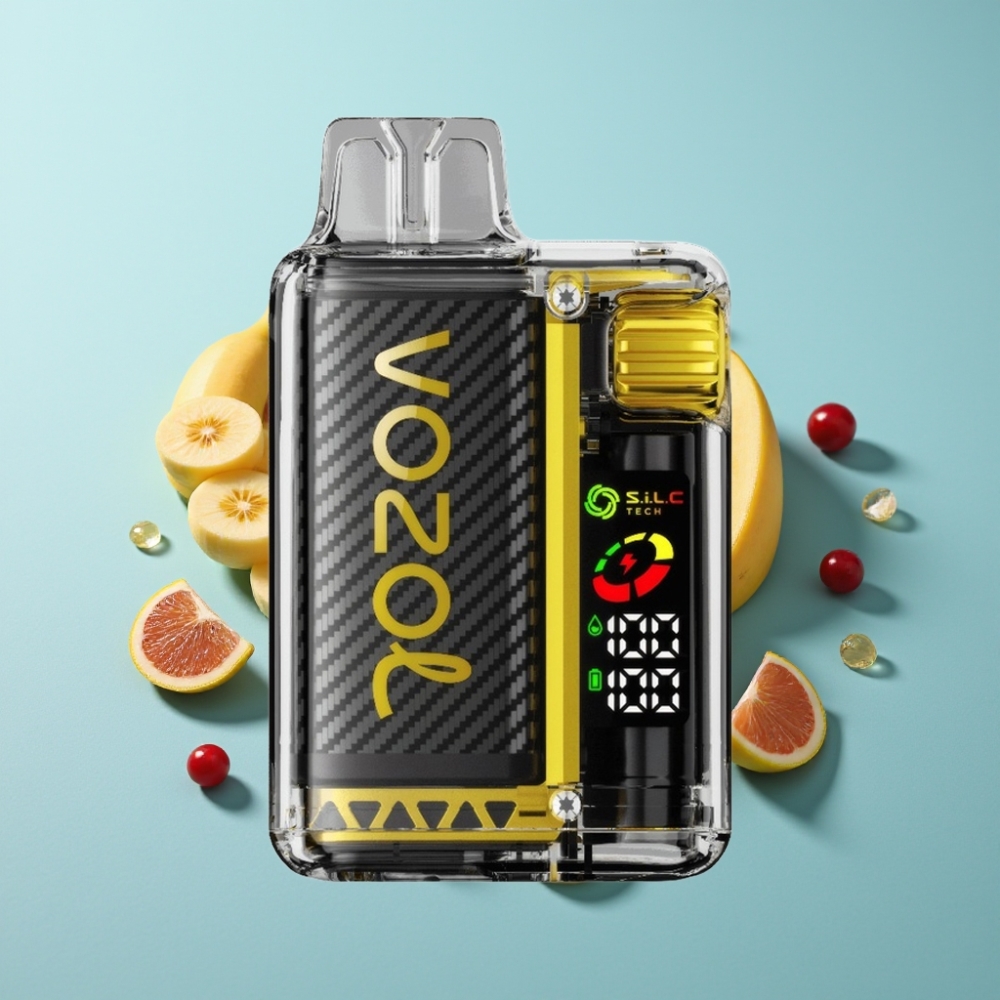 VOZOL Vista 20000 Puffs 650mAh OLED SiLC Tech Dual Mesh Драконов плод Банан Череша