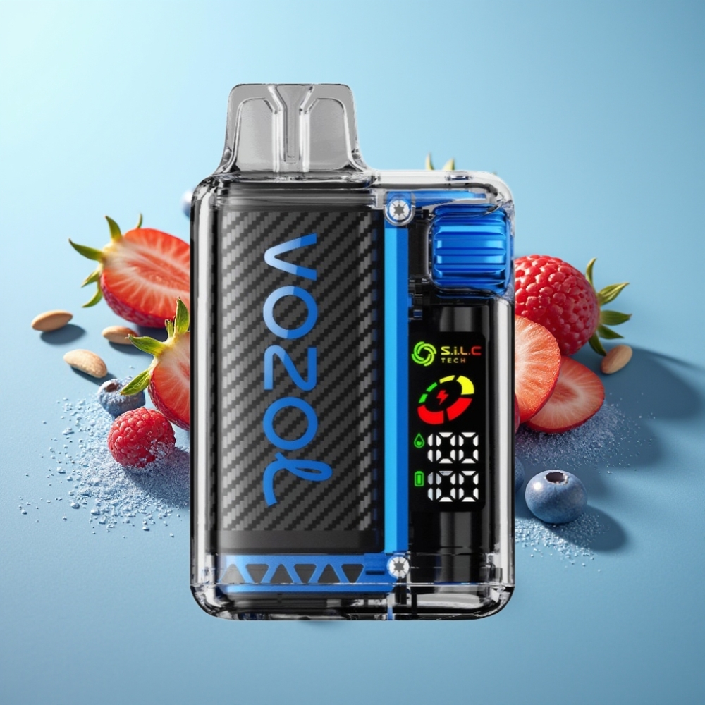 VOZOL Vista 20000 Пуфове Син Мраз 650mAh OLED SiLC Tech Dual Mesh