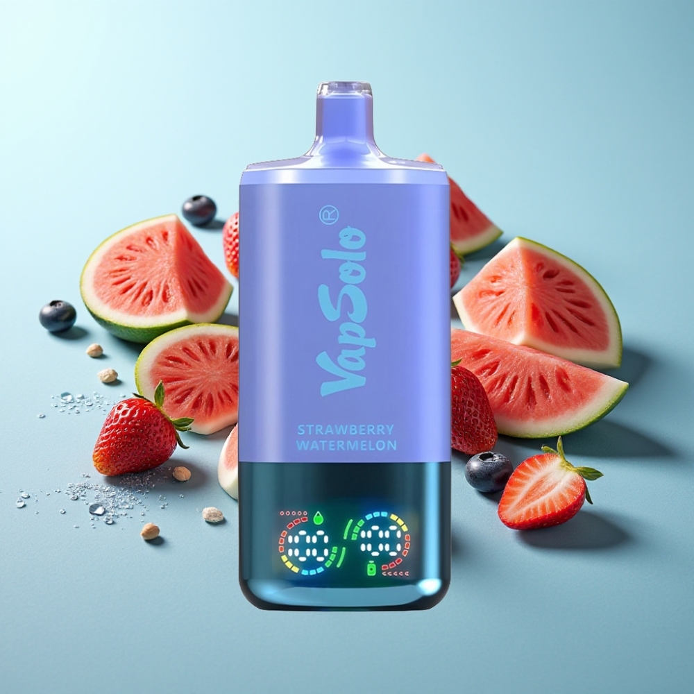 VapSolo Triple 30000 Пуфове Ягода-Диня  Синьо Боровинково Лед