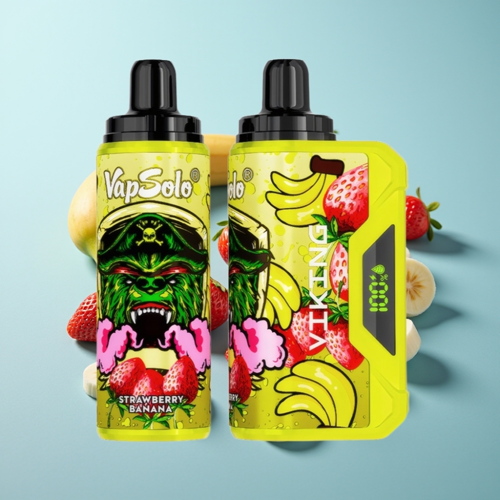 VapSolo VIKING 12000 пуфове Disposable Vape Ягода Банан 22ml Type-C