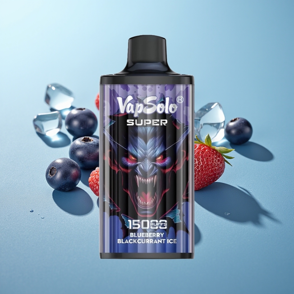 Vapsolo Super 15000 Пуфове Боровинка Касис Лед 40ml 850mAh Type-C
