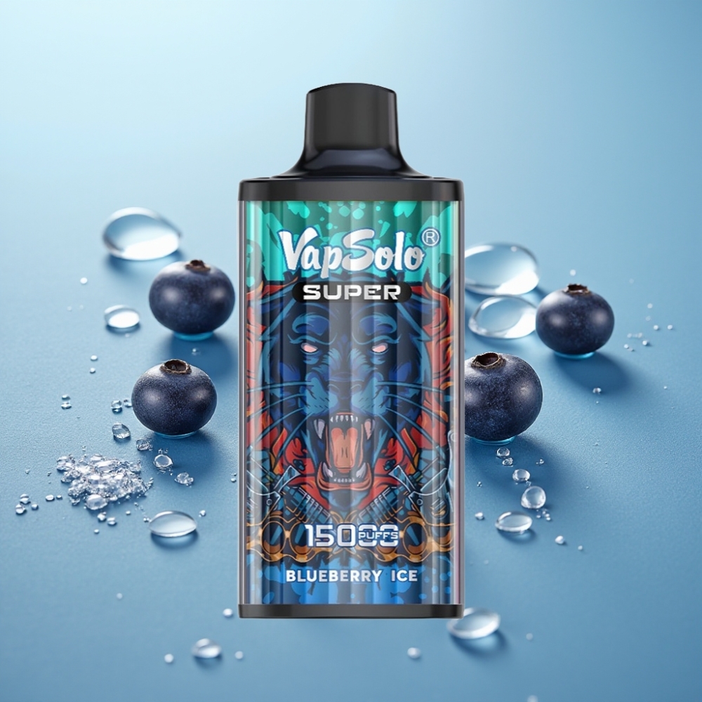 Vapsolo Super 15000 Пуфсa Диспозaбъл Вейп Боровинков Лед 40ml 850mAh Type-C