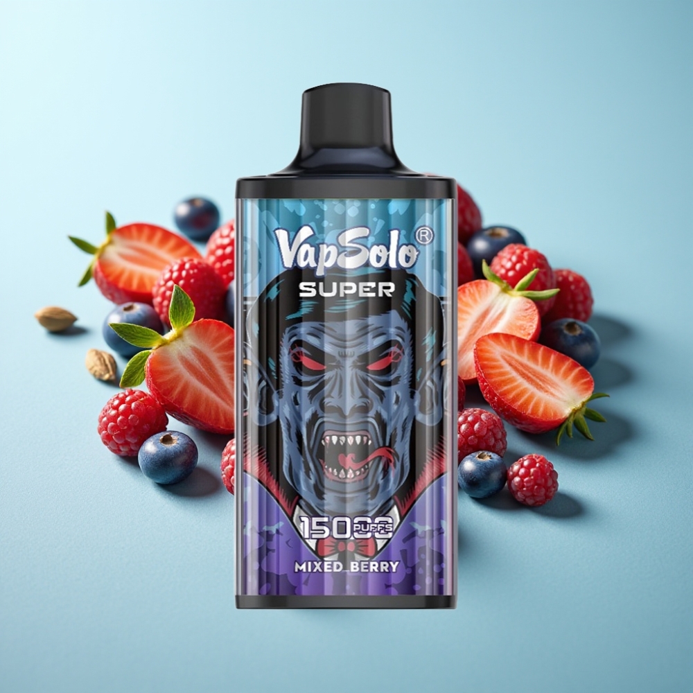 Vapsolo Super 15000 пуфса Смесени горски плодове 40ml 850mAh Type-C