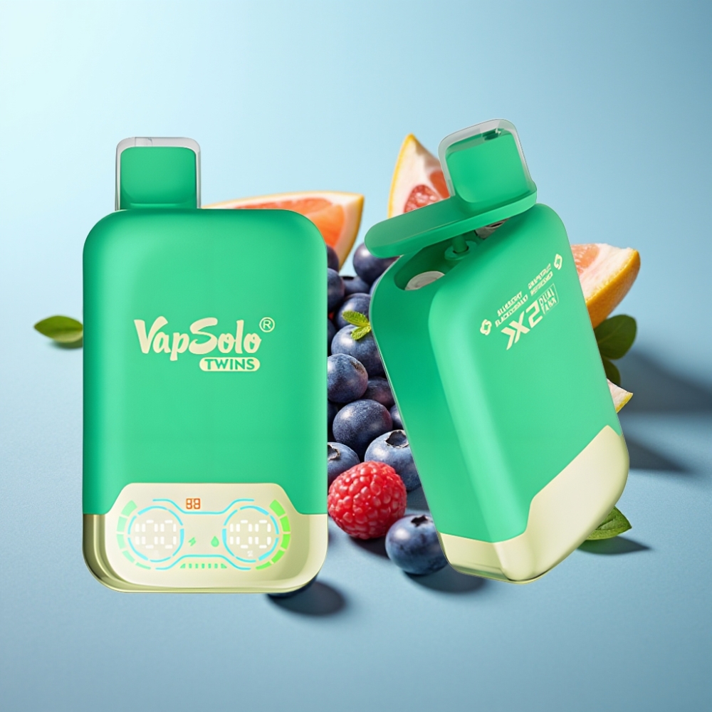 Vapsolo Twins 20000 Puffs 40ml Боровинка Касис  Грейпфрут Type-C