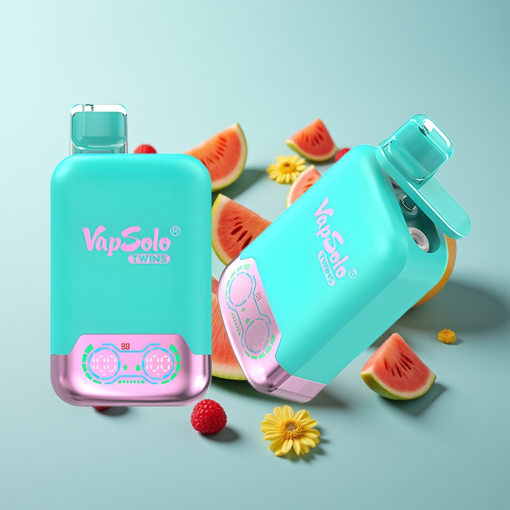 Vapsolo Twins 20000 Puffs 40ml Тройна Пъстра Пъпеш  Малина Диня