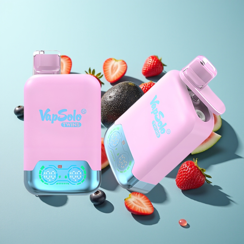 Vapsolo Twins 20000 Puffs 40ml Черен Лед Драконов Плод Ягода  Диня