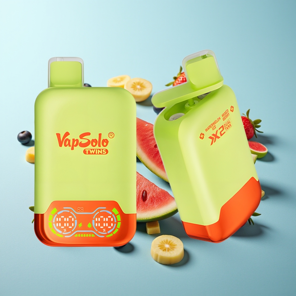 Vapsolo Twins 20000 Puffs Диня Лед  Смесени Ягоди 40ml Type-C