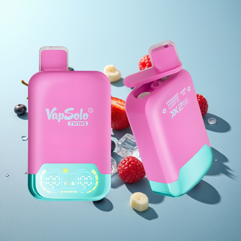 Vapsolo Twins 20000 Пуфове Ягода Малина Череша Лед  Грозде Лед
