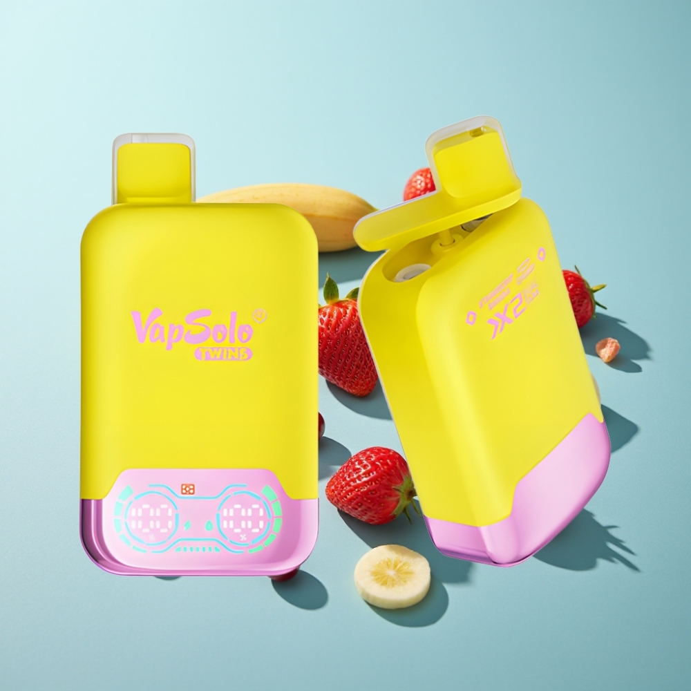 Vapsolo Twins 20000 Пуфса Ягода Банан  Вишня Газирана 40ml 50mg