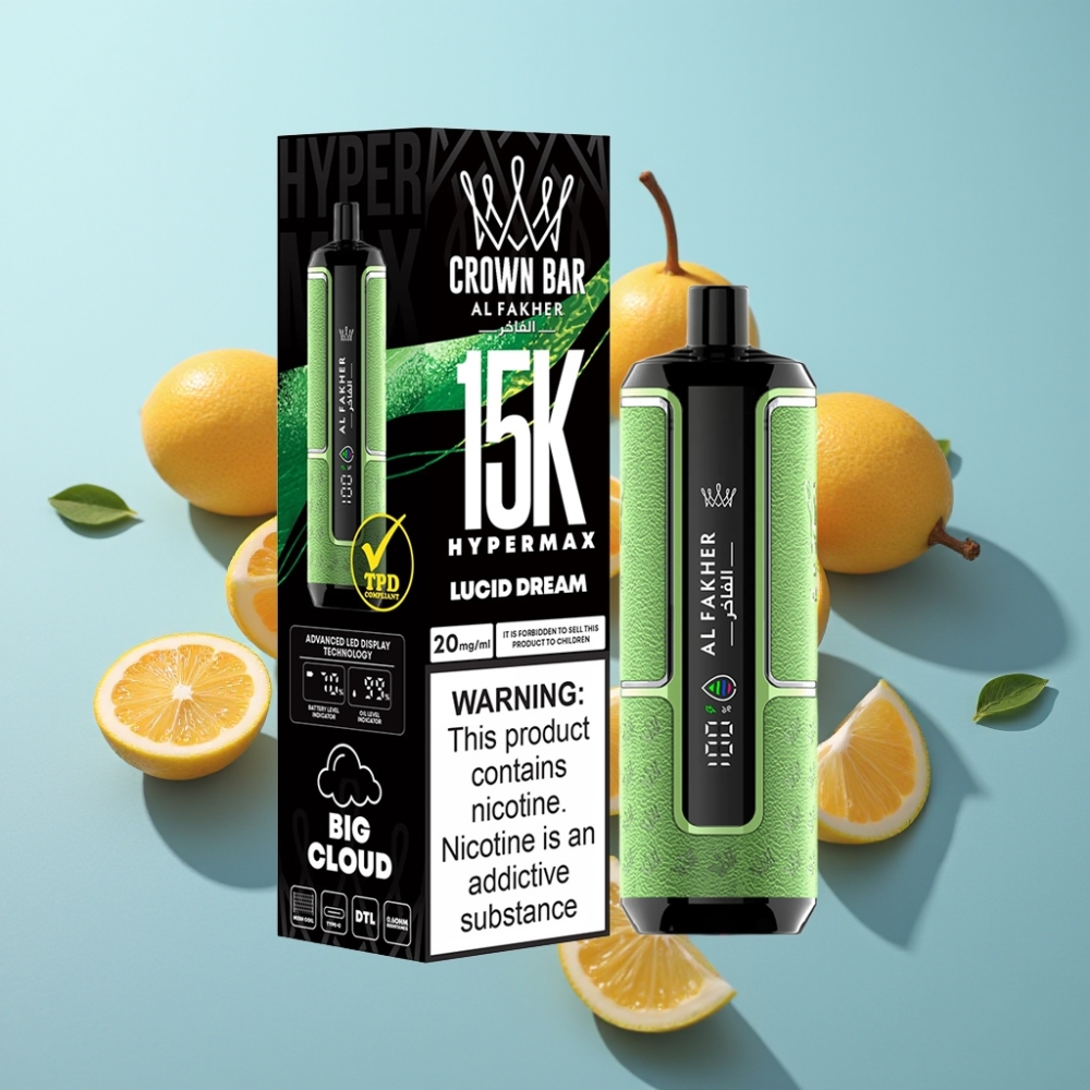 vape suppliers in Bulgaria Al Fakher Crown Bar 15K Hypermax 22ml 600mAh DTL Лucid Dream