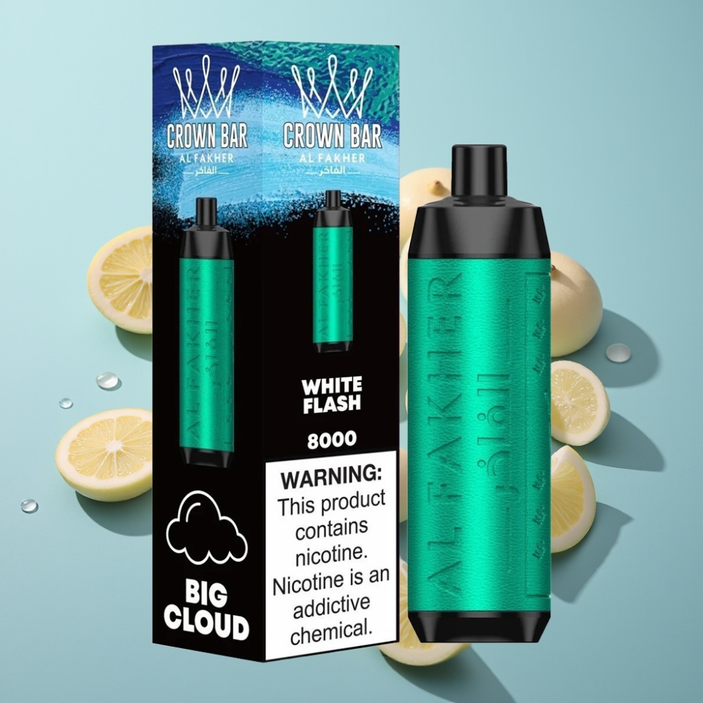 vape suppliers in Bulgaria Al Fakher Crown Bar 8000 Crystal 18ml 5mg Бял Флаш