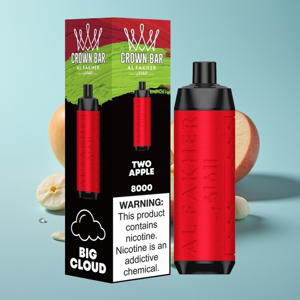 vape suppliers in Bulgaria Al Fakher Crown Bar 8000 Кристал Две Ябълки 600mAh 18ml 5mg