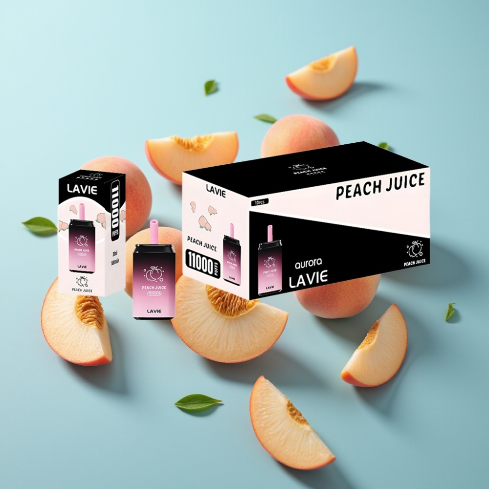 vape suppliers in Bulgaria LAVIE Aurora 11000 Пуфове Праскова Сок 22ML 650mAh Тип C