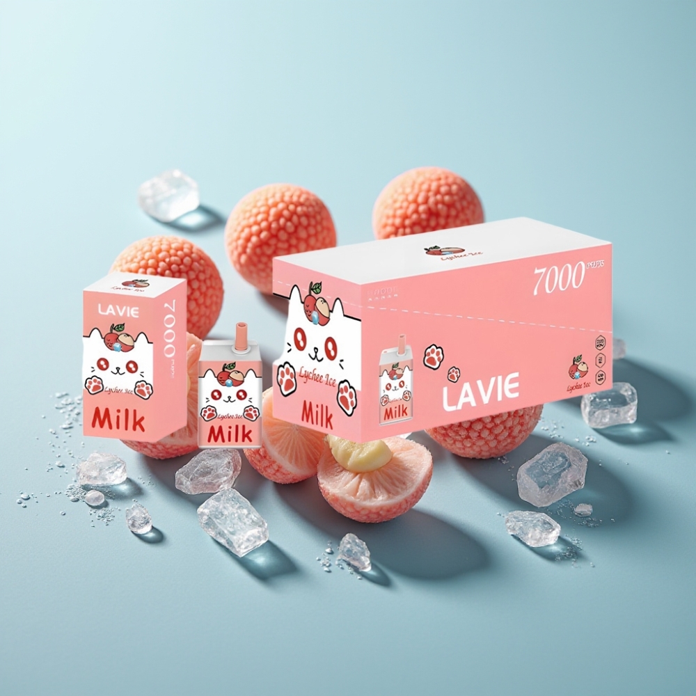 vape suppliers in Bulgaria LAVIE Milk 7000 Puffs Личи Лед 16ML 5 Никотин