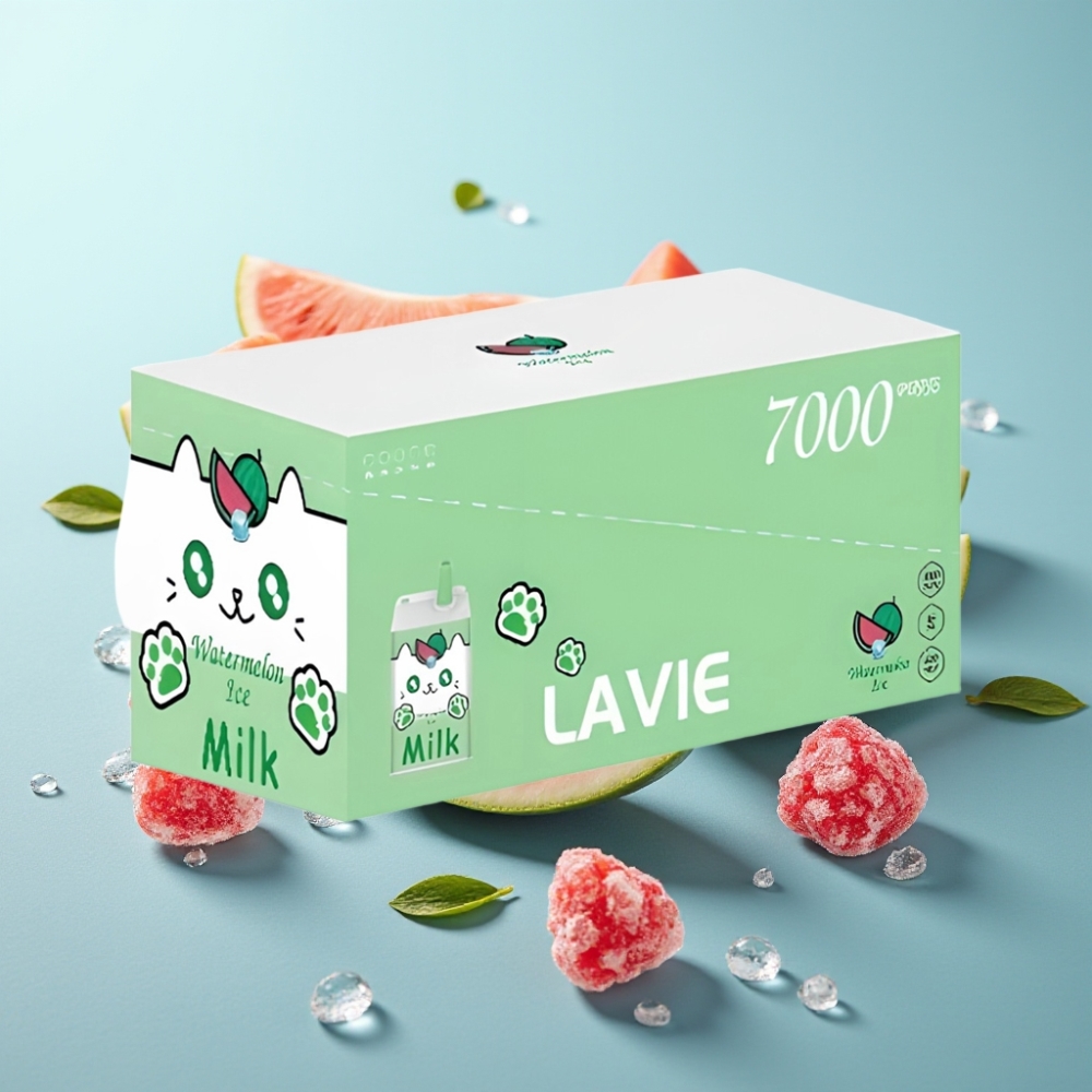 vape suppliers in Bulgaria LAVIE Milk 7000 Пуфове 16ML 5 Никотин Диня Лед
