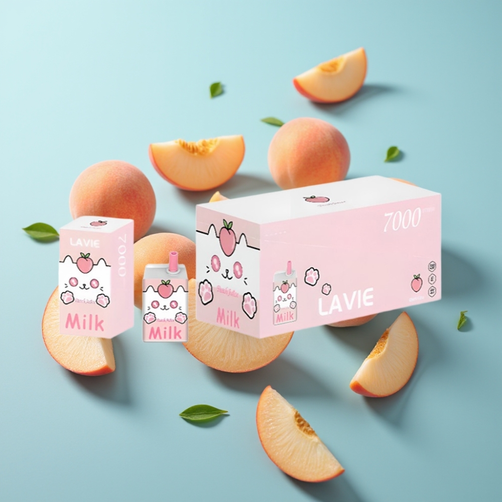 vape suppliers in Bulgaria LAVIE Milk 7000 Пуфове Прасковов Сок и Мляко Тип C 16ML 5
