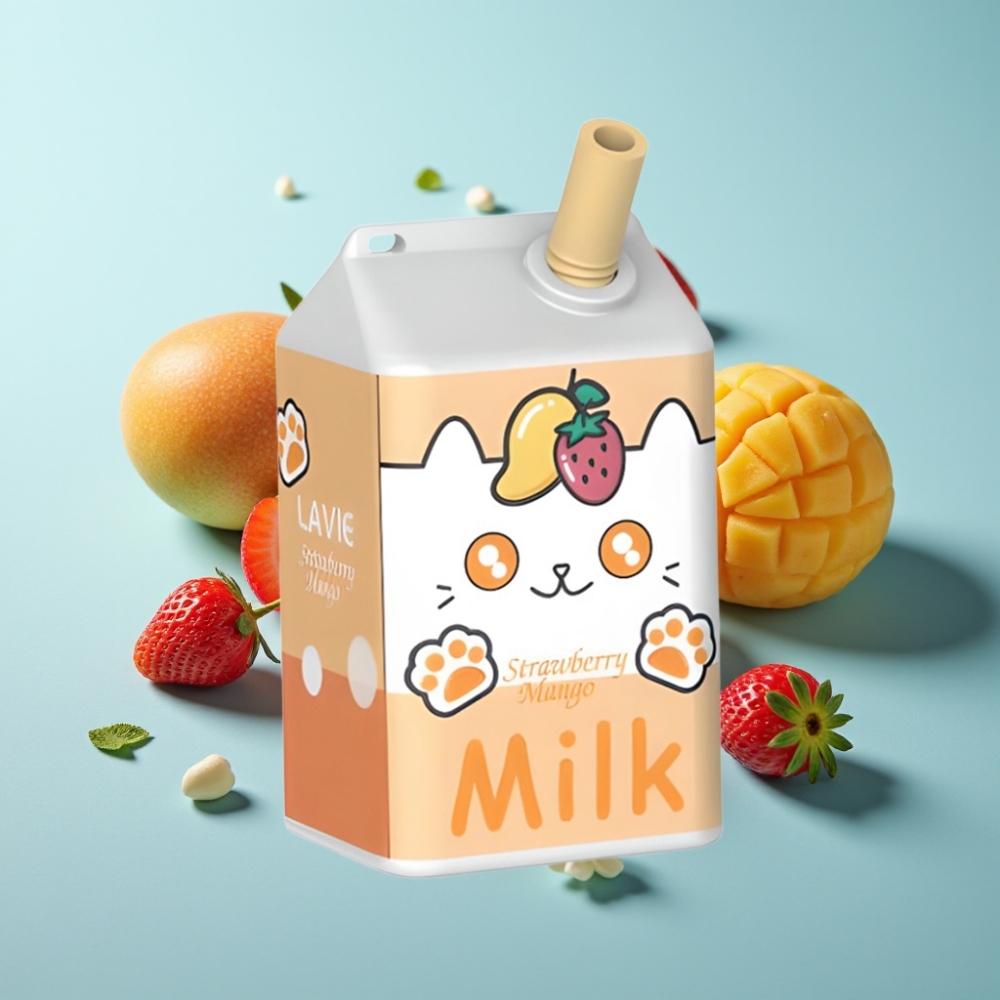 vape suppliers in Bulgaria LAVIE Milk 7000 Пуфове Ягода Манго Без Никотин 16ML 600mAh
