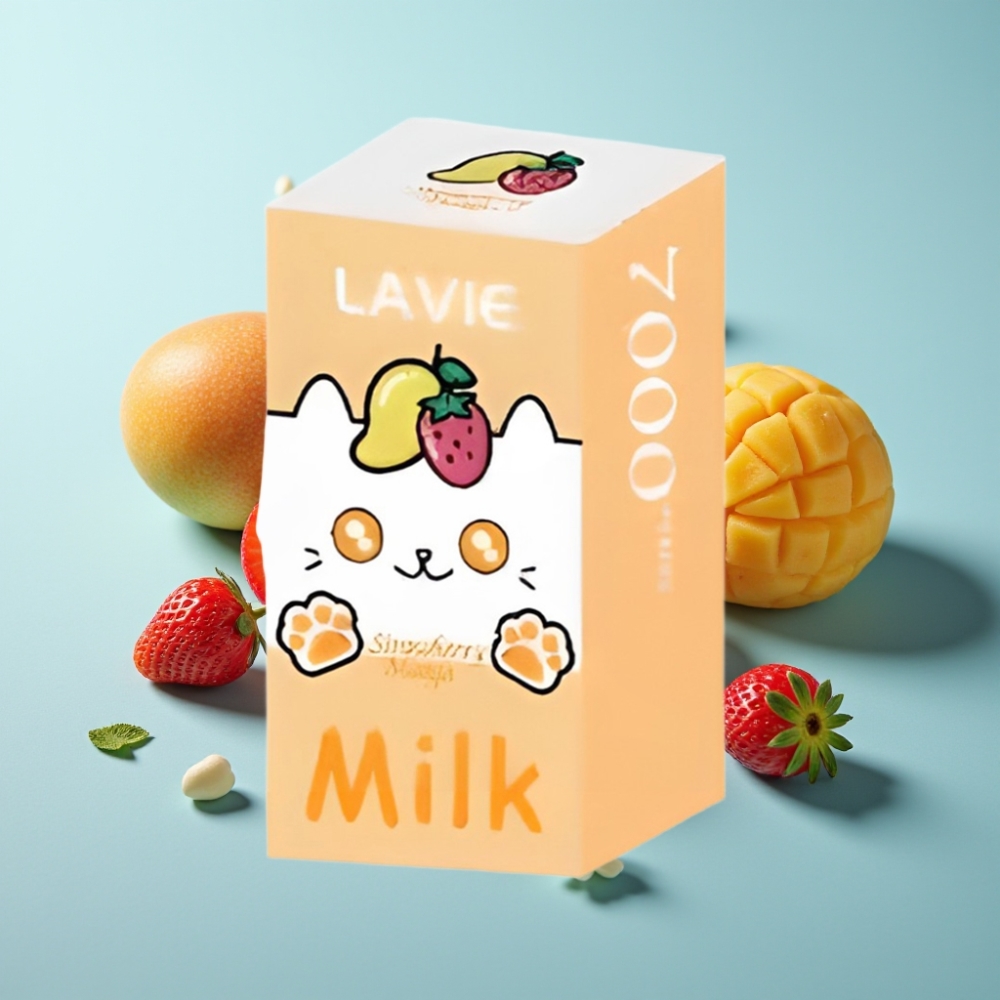 vape suppliers in Bulgaria LAVIE Milk 7000 Пуфове Ягода Манго Без Никотин 16ML 600mAh
