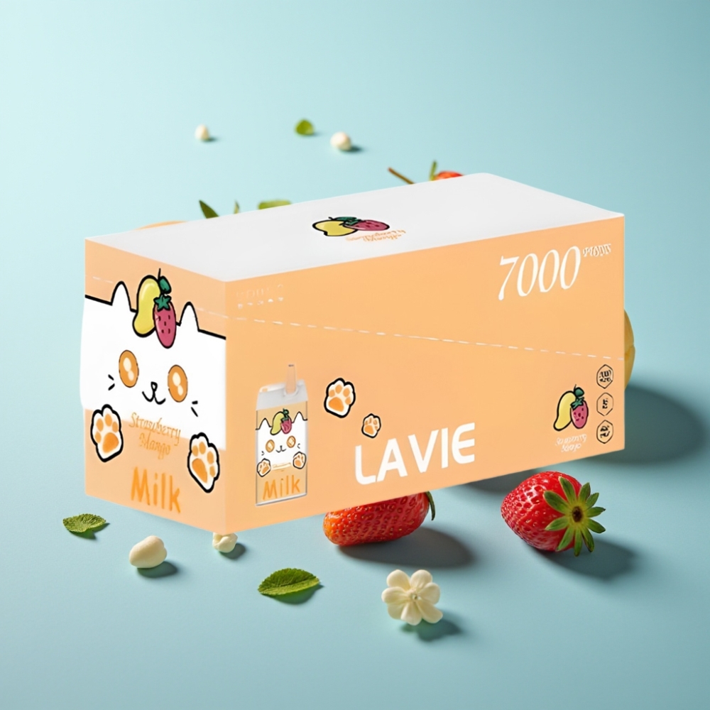 vape suppliers in Bulgaria LAVIE Milk 7000 Пуфове Ягода Манго Без Никотин 16ML 600mAh