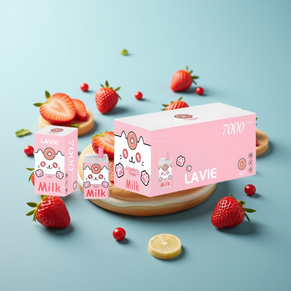 vape suppliers in Bulgaria LAVIE Milk 7000 Пуфове Ягодова Поничка 16ML 5