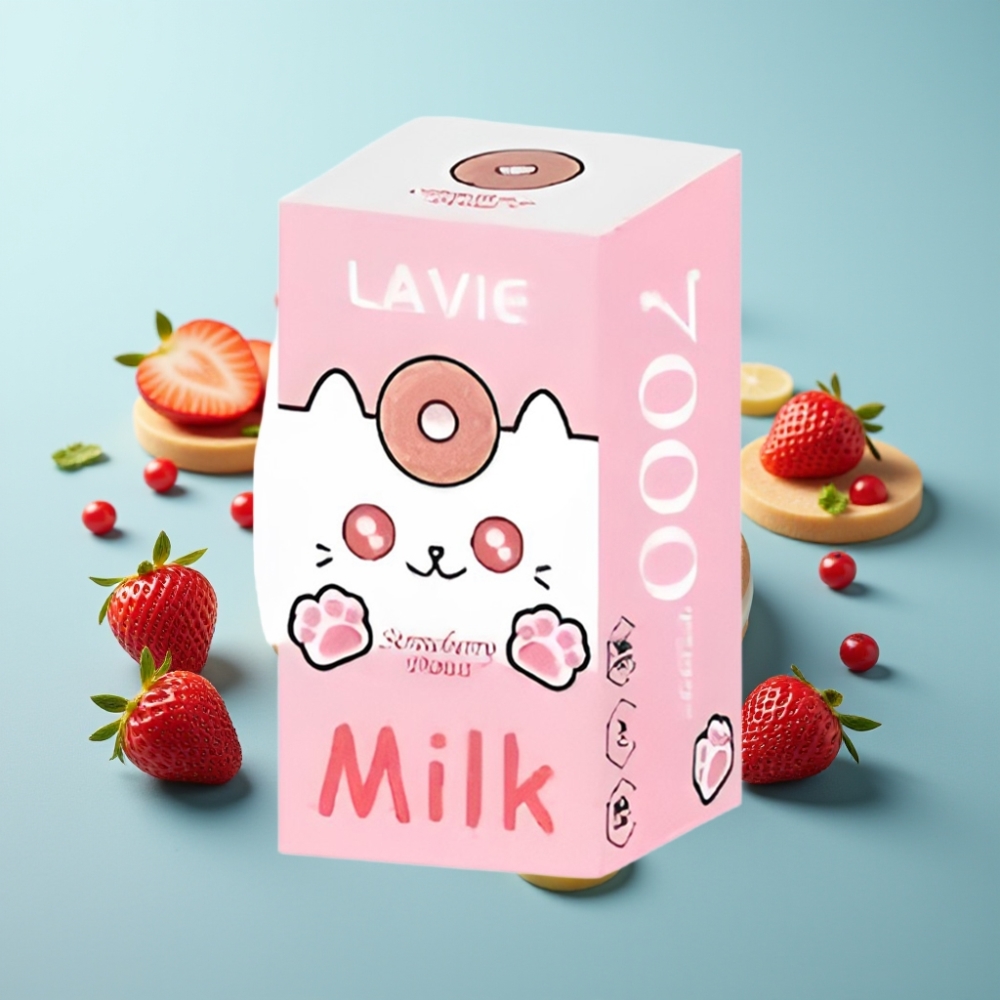 vape suppliers in Bulgaria LAVIE Milk 7000 Пуфове Ягодова Поничка 16ML 5