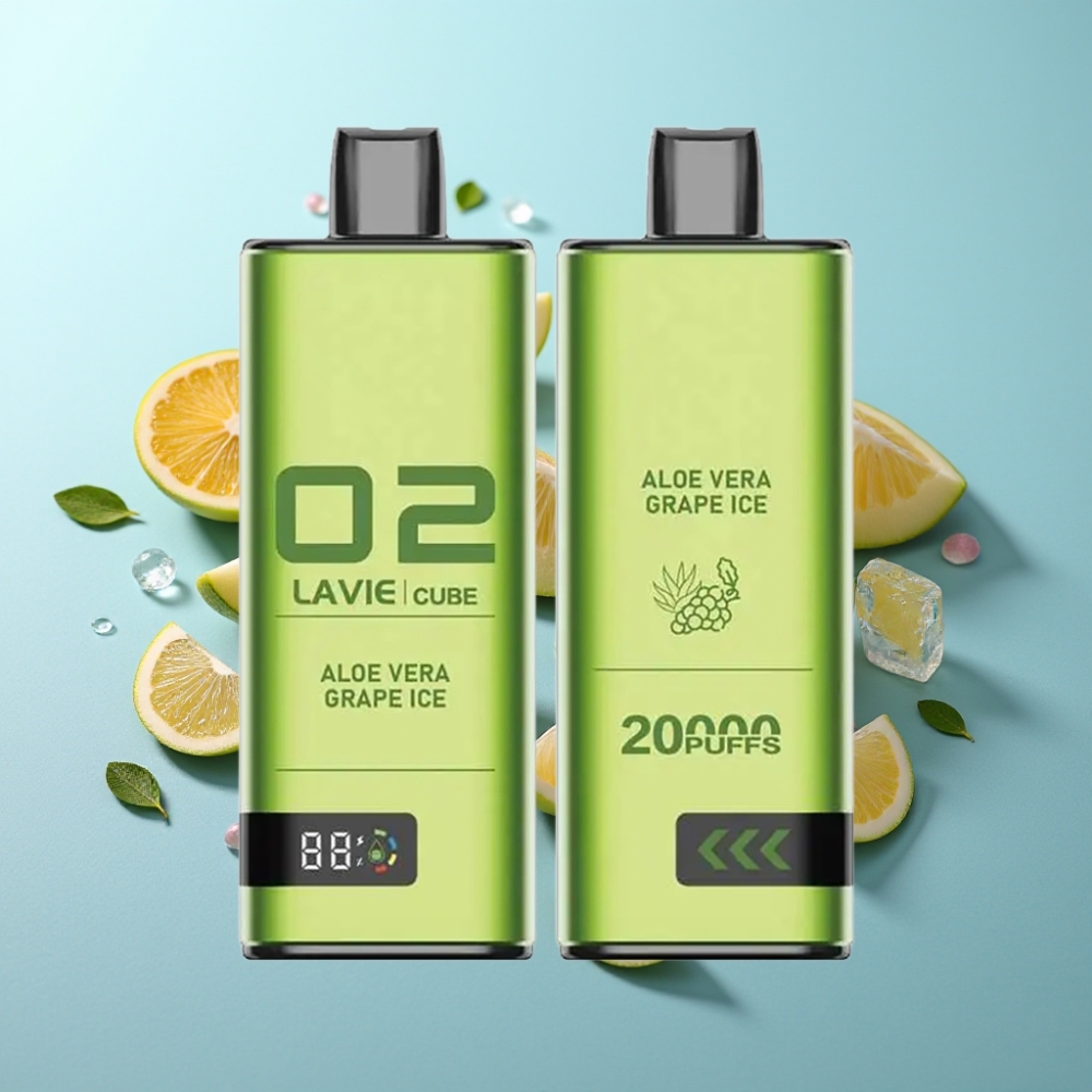 vape suppliers in Bulgaria Lavie Cube 20000 Puffs 28ML 5 Тип-C Алoев Ледов Грозде