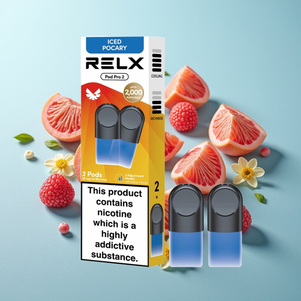 vape suppliers in Bulgaria RELX Pod Pro 2 600 пуфове 18 никотин Напитка-Леден Pocary