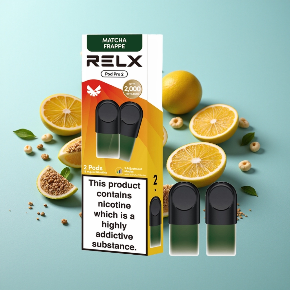 vape suppliers in Bulgaria RELX Pod Pro 2 600 пуфове 18 никотин Чай-Мача Фрапе