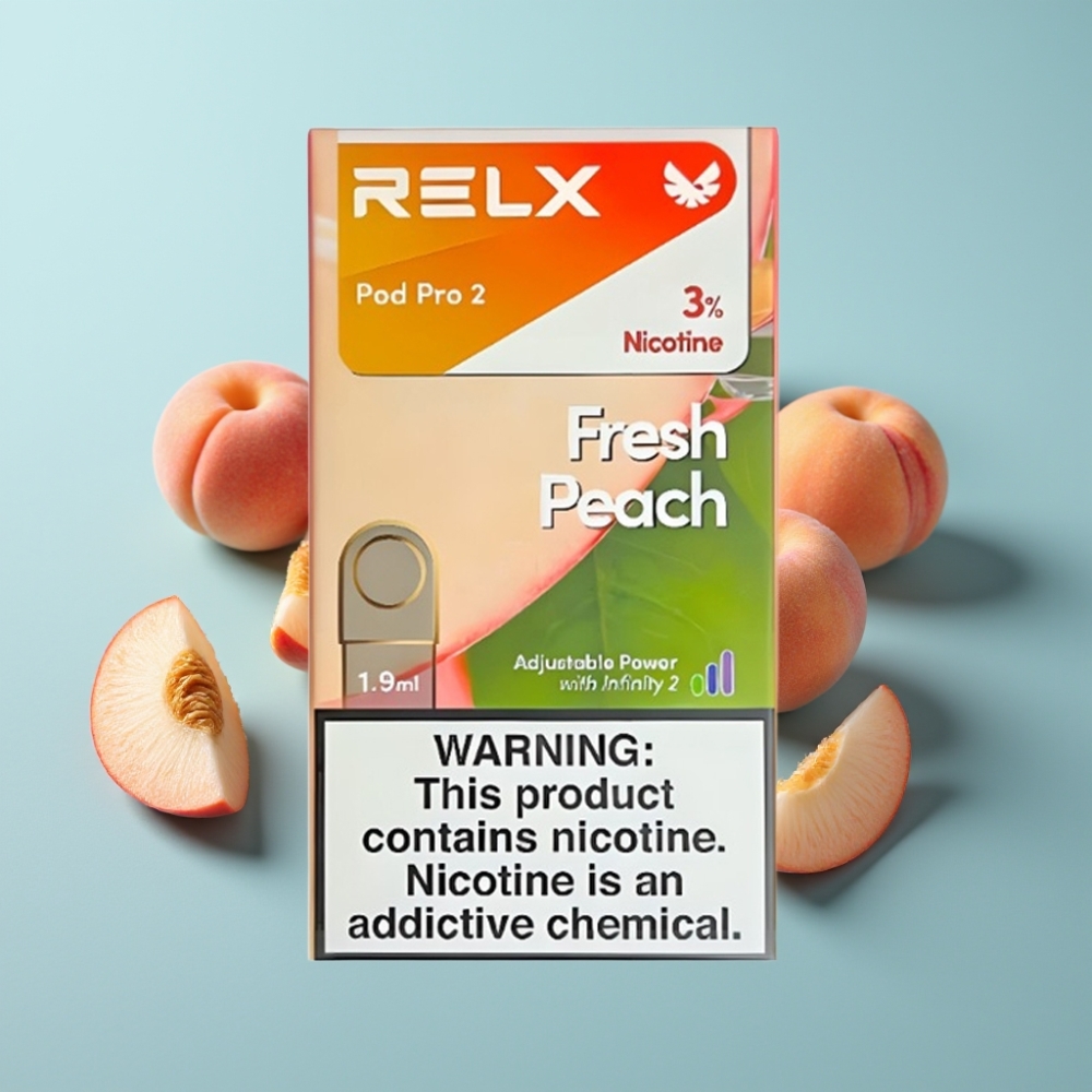vape suppliers in Bulgaria RELX Pod Pro 2 600 пуфове 3 никотин Пресен праскова 19ml