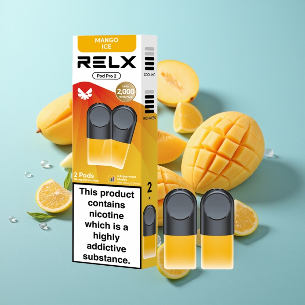 vape suppliers in Bulgaria RELX Pod Pro 2 Манго Лед 600 пуфове 18 никотин
