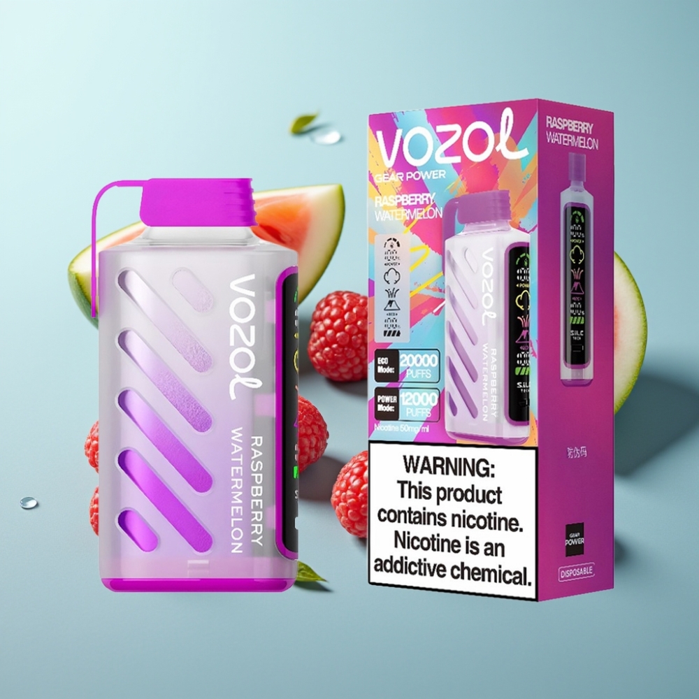 vape suppliers in Bulgaria VOZOL Gear Power 20000 Пуфове Dual Mesh Coil Малина Диня