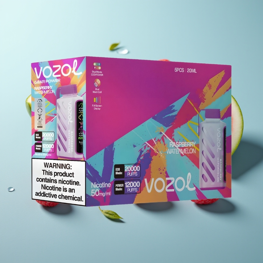 vape suppliers in Bulgaria VOZOL Gear Power 20000 Пуфове Dual Mesh Coil Малина Диня