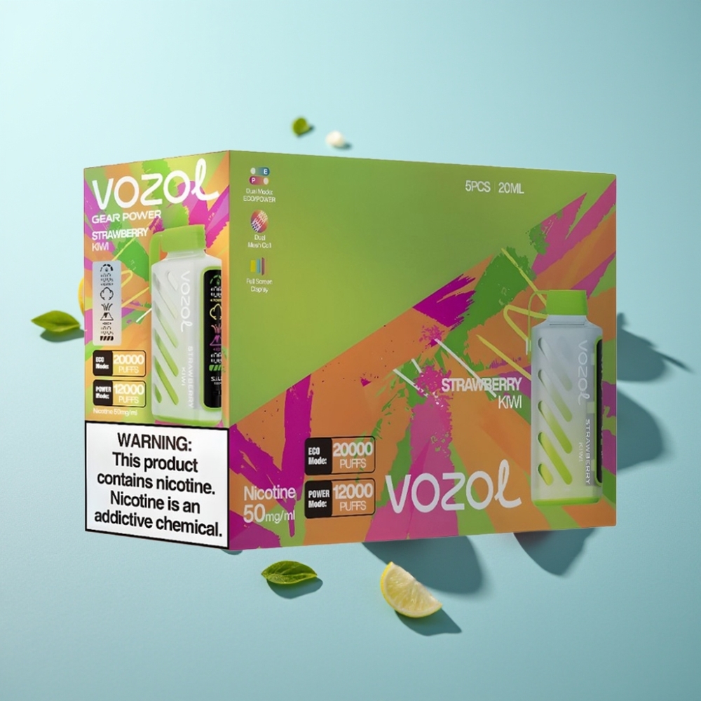 vape suppliers in Bulgaria VOZOL Gear Power 20000 Пуфове Dual Mesh Coil Ягода Киви
