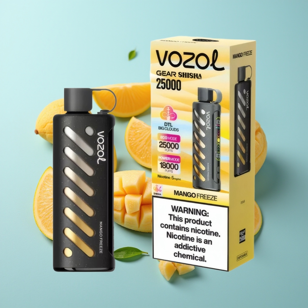 vape suppliers in Bulgaria VOZOL Gear Shisha 25000 Puffs Dual Mesh Манго Замразено 5mg
