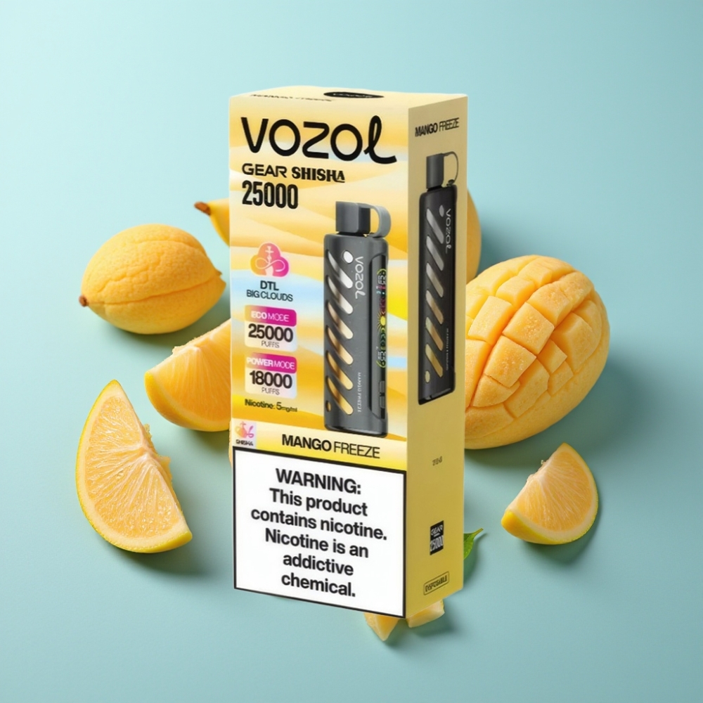 vape suppliers in Bulgaria VOZOL Gear Shisha 25000 Puffs Dual Mesh Манго Замразено 5mg