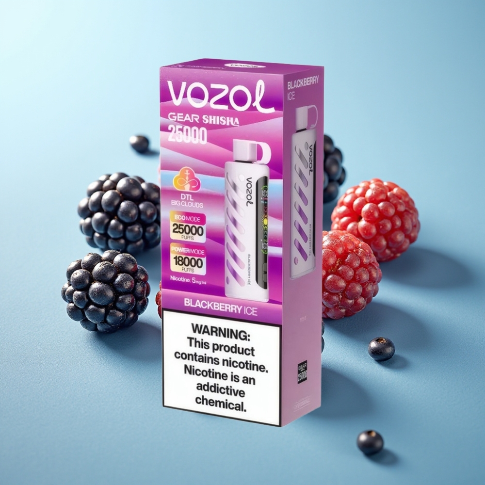 vape suppliers in Bulgaria VOZOL Gear Shisha 25000 Puffs Dual Mesh Черница Лед 5mg