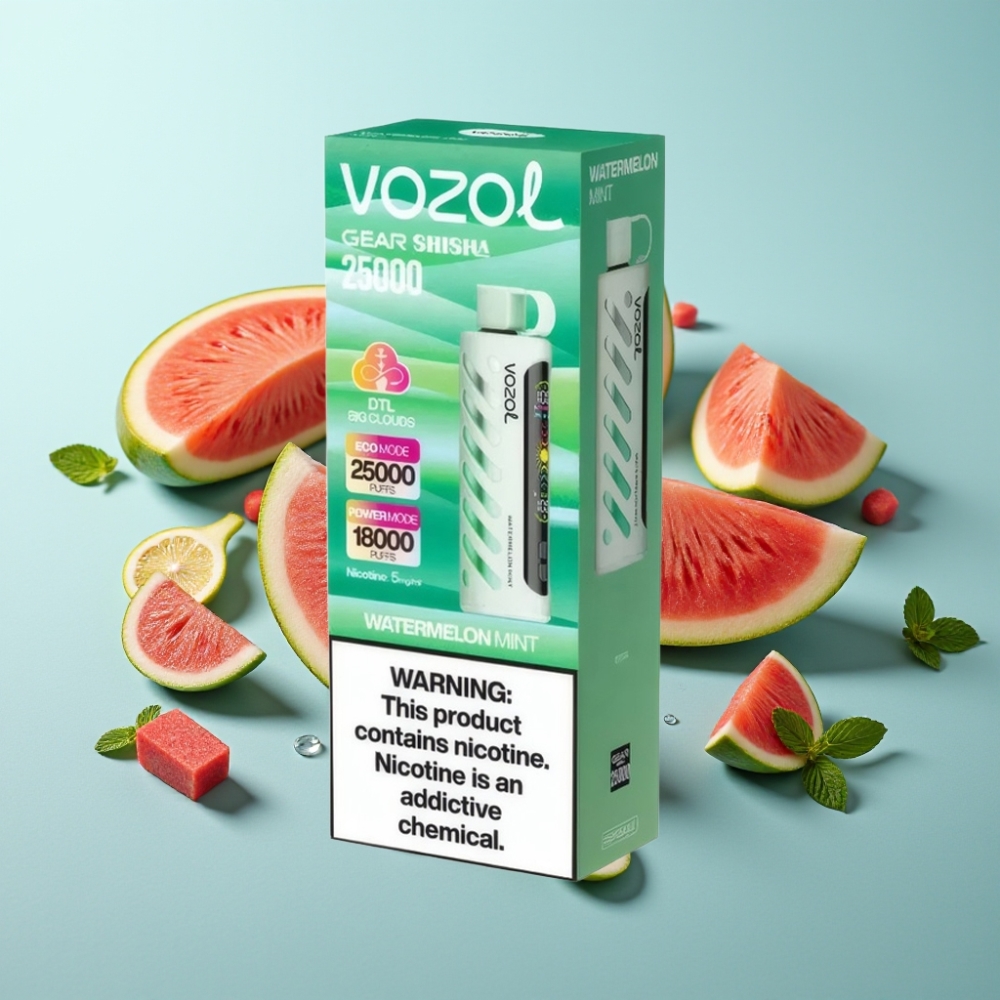 vape suppliers in Bulgaria VOZOL Gear Shisha 25000 Пуфове Dual Mesh Диня Мента