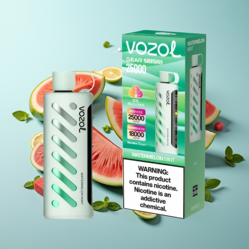 vape suppliers in Bulgaria VOZOL Gear Shisha 25000 Пуфове Dual Mesh Диня Мента